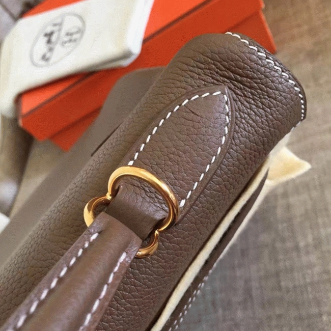 Etoupe Clemence Copy Top Quality Hermes Kelly Retourne 32cm Bag