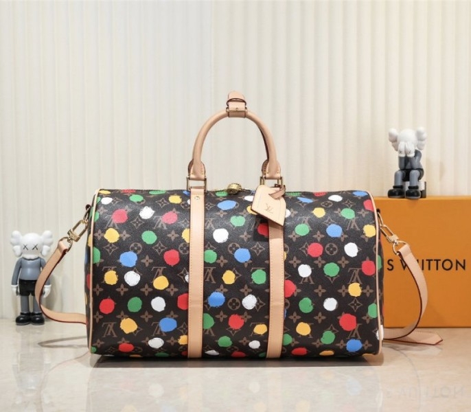 Louis Vuitton X YK Monogram Canvas Keepall Bandouliere 45 Travel Bag