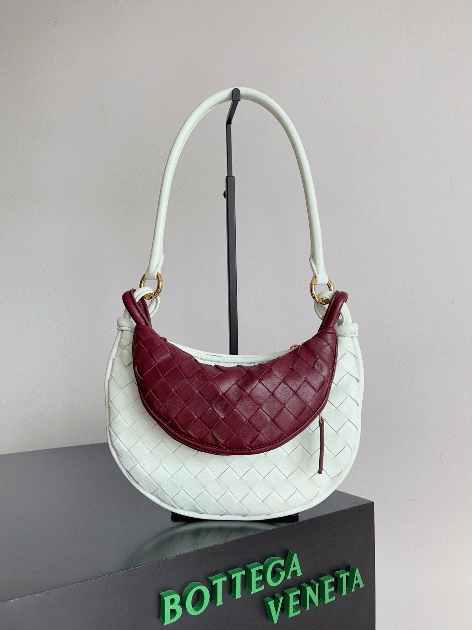 Replica Bottega Veneta Gemelli Small Bag Glacier/Barolo