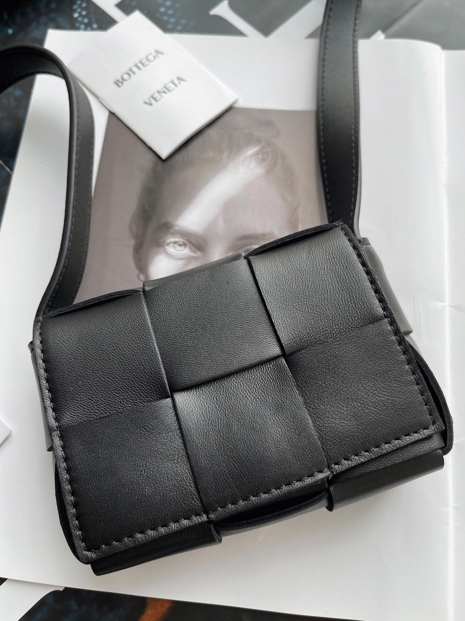 Top Quality Replica Bottega Veneta Candy Cassette Bag In Black