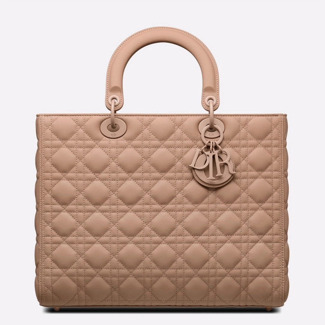 Dior Lady Dior Large Bag Knockoff in Blush