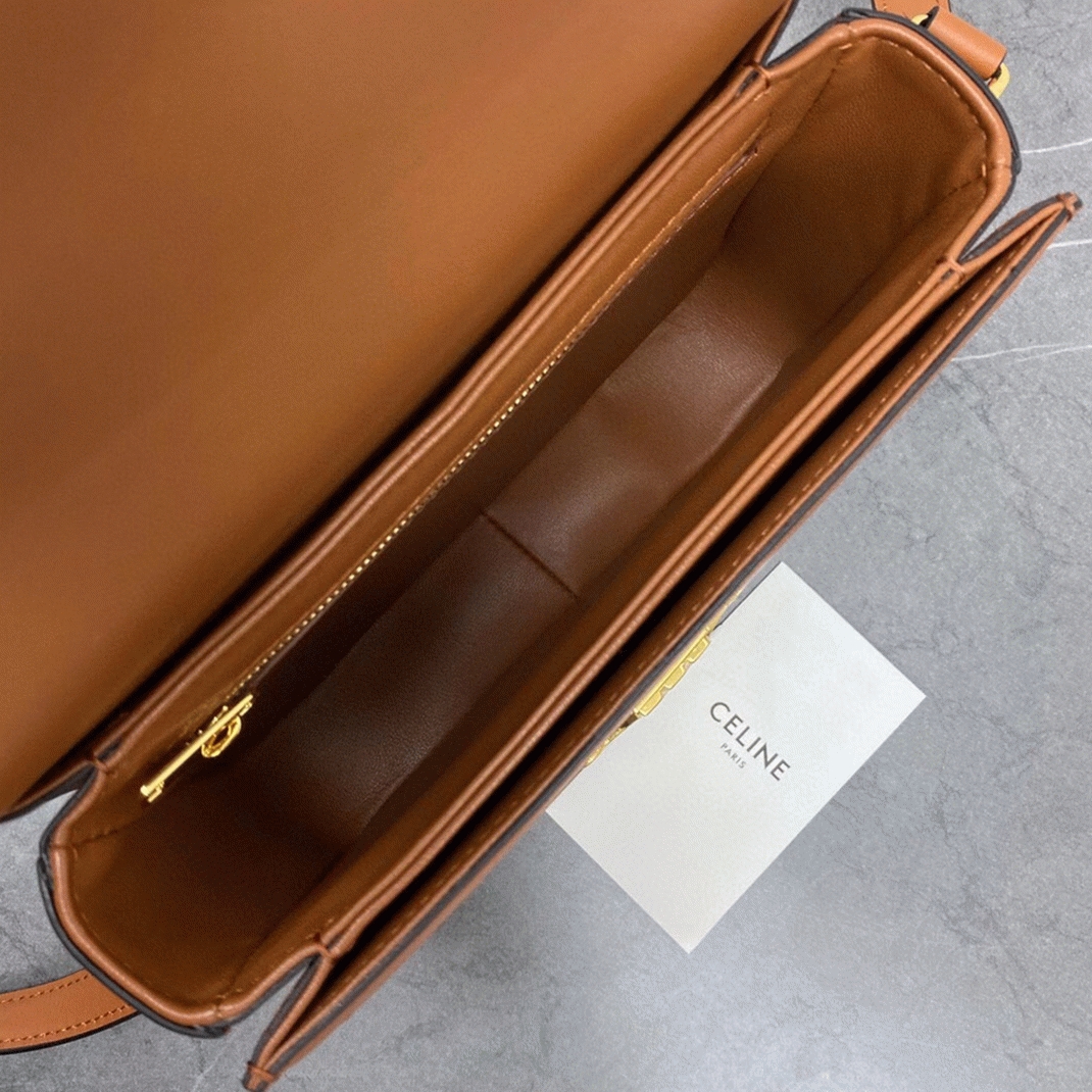Top Quality Replica Celine Triomphe Teen Bag In White Triomphe Canvas