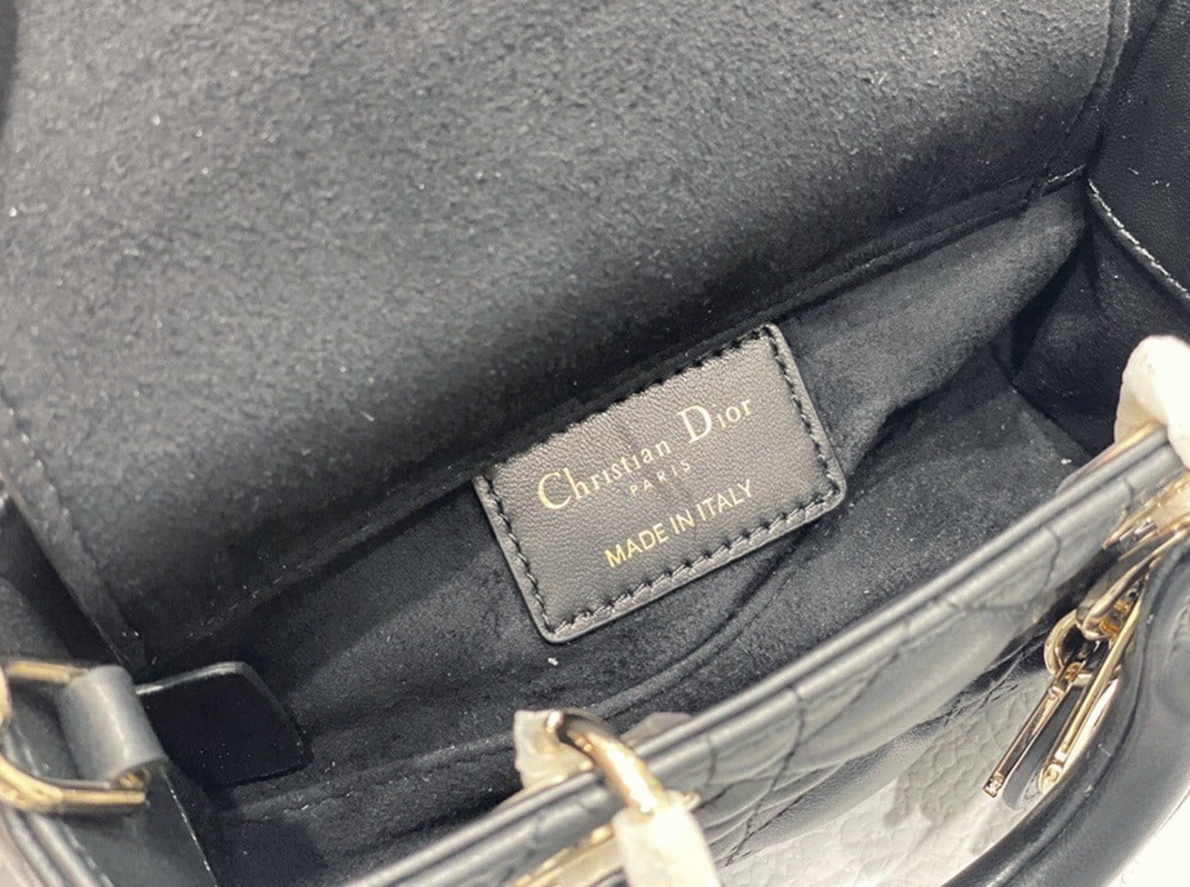 Dior Lady D-Joy Micro Bag Replica in Black Cannage Lambskin