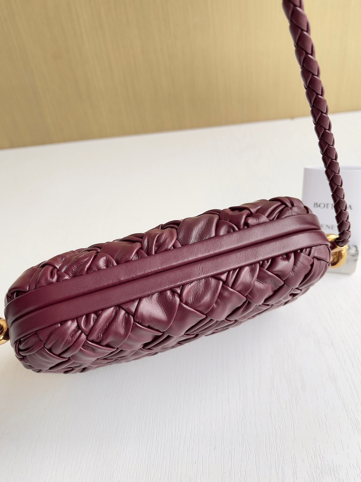 Fake Bottega Veneta Knot Minaudiere On Strap Barolo Foulard Intreccio
