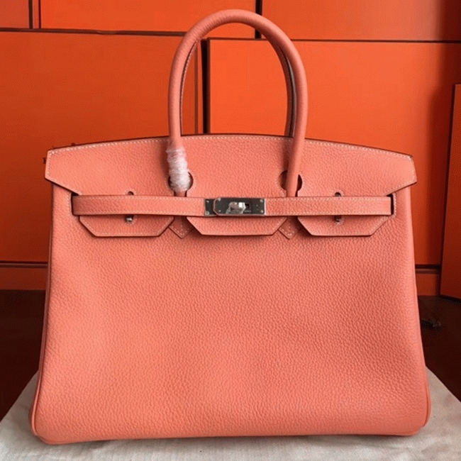 Crevette Shade Fake Designer Hermes Birkin 40cm Purse