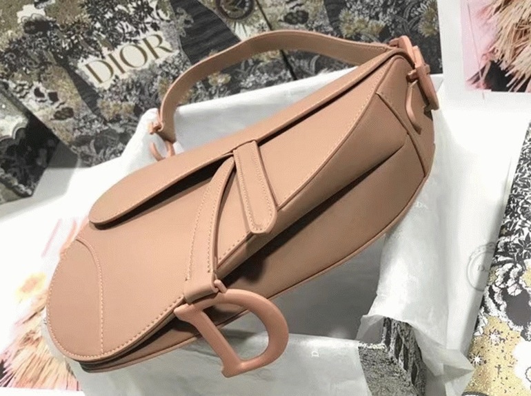 Dior Saddle Bag Replica in Blush Ultramatte Calfskin