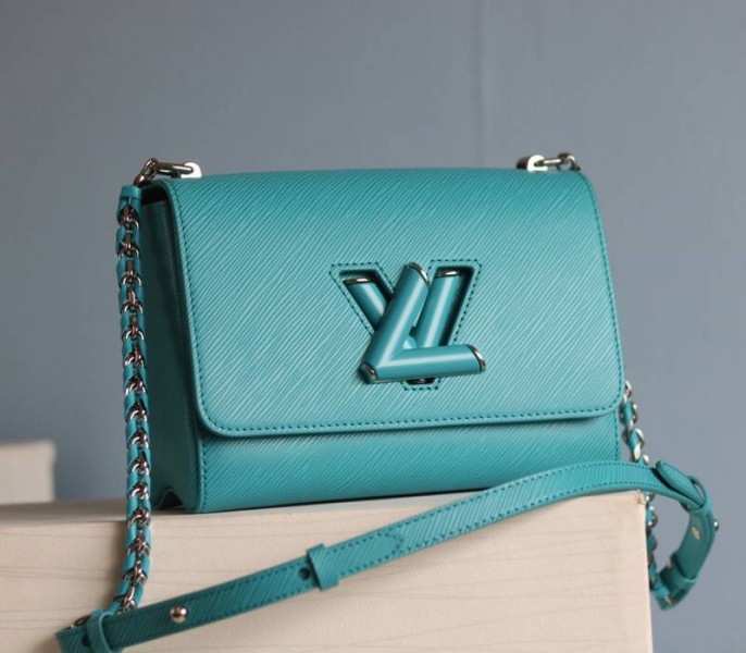 Louis Vuitton Epi Leather Twist MM Bag In Celestial Blue