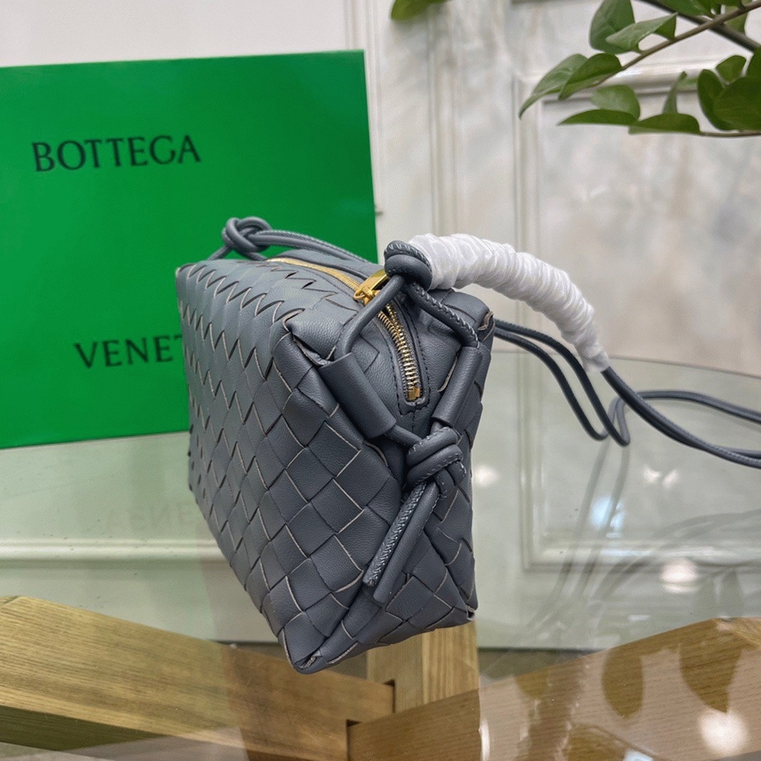 Fake Bottega Veneta Loop Small Bag Grey