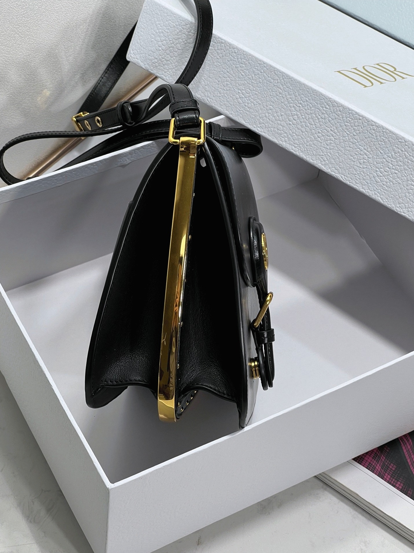Dior Bobby East-West Bag Knockoff in Blue Dior Oblique Jacquard