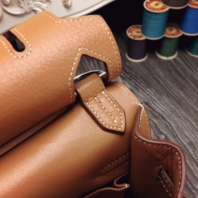Brown replica Hermes Jypsiere 31cm handbag