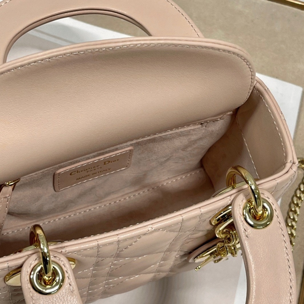 Dior Lady Dior Mini Bag Replica in Powder