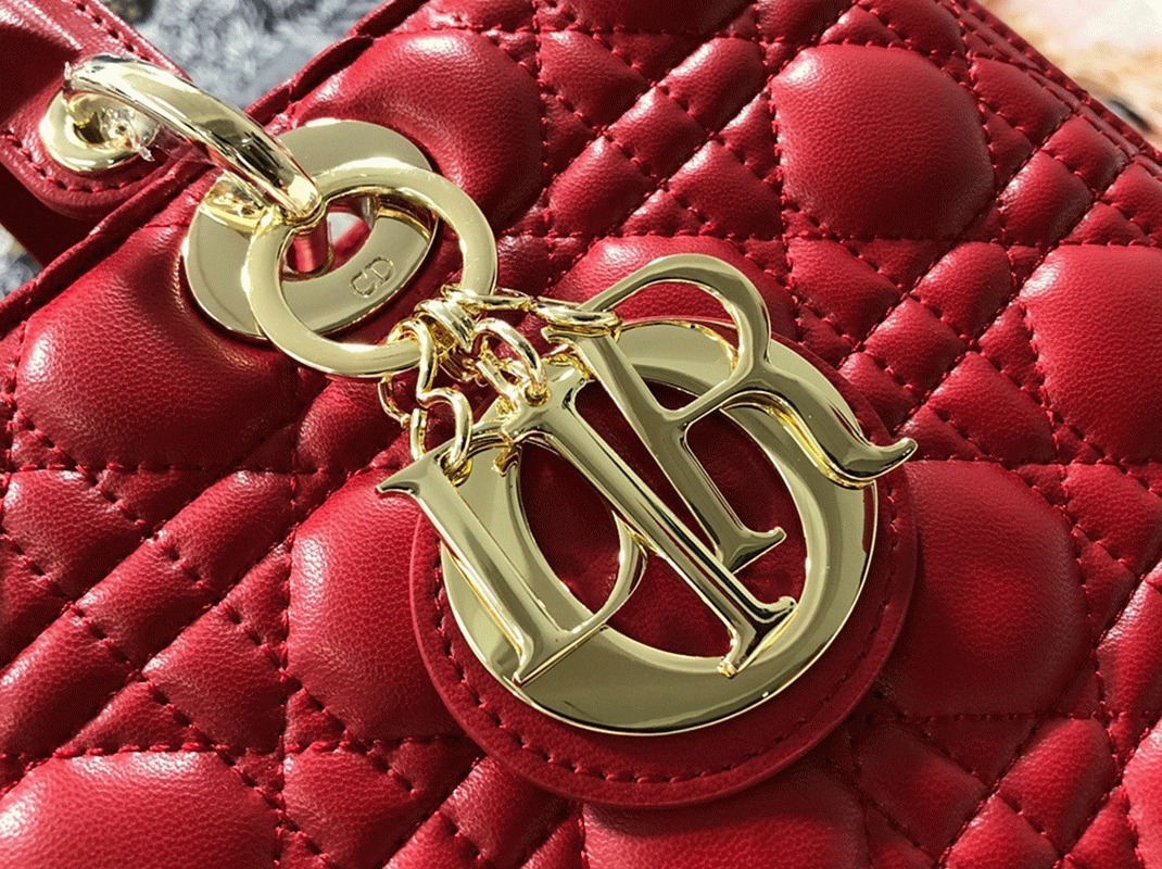 Dior Lady Dior Large Bag Replica in Red
