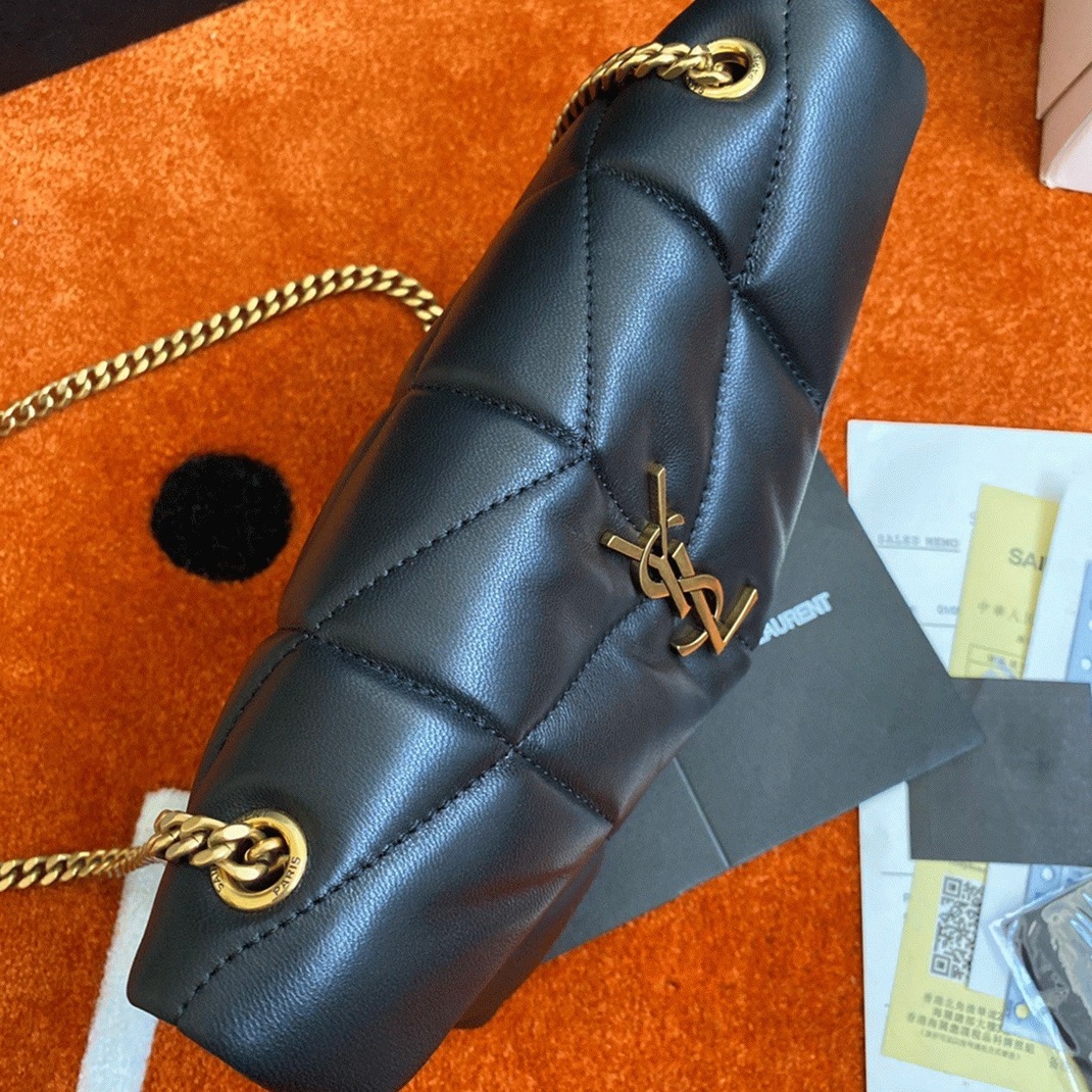 Replica Saint Laurent Puffer Toy Bag Black Quilted Lambskin