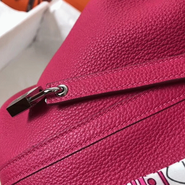 Peach knockoff Hermes Picotin Lock 22cm handbag