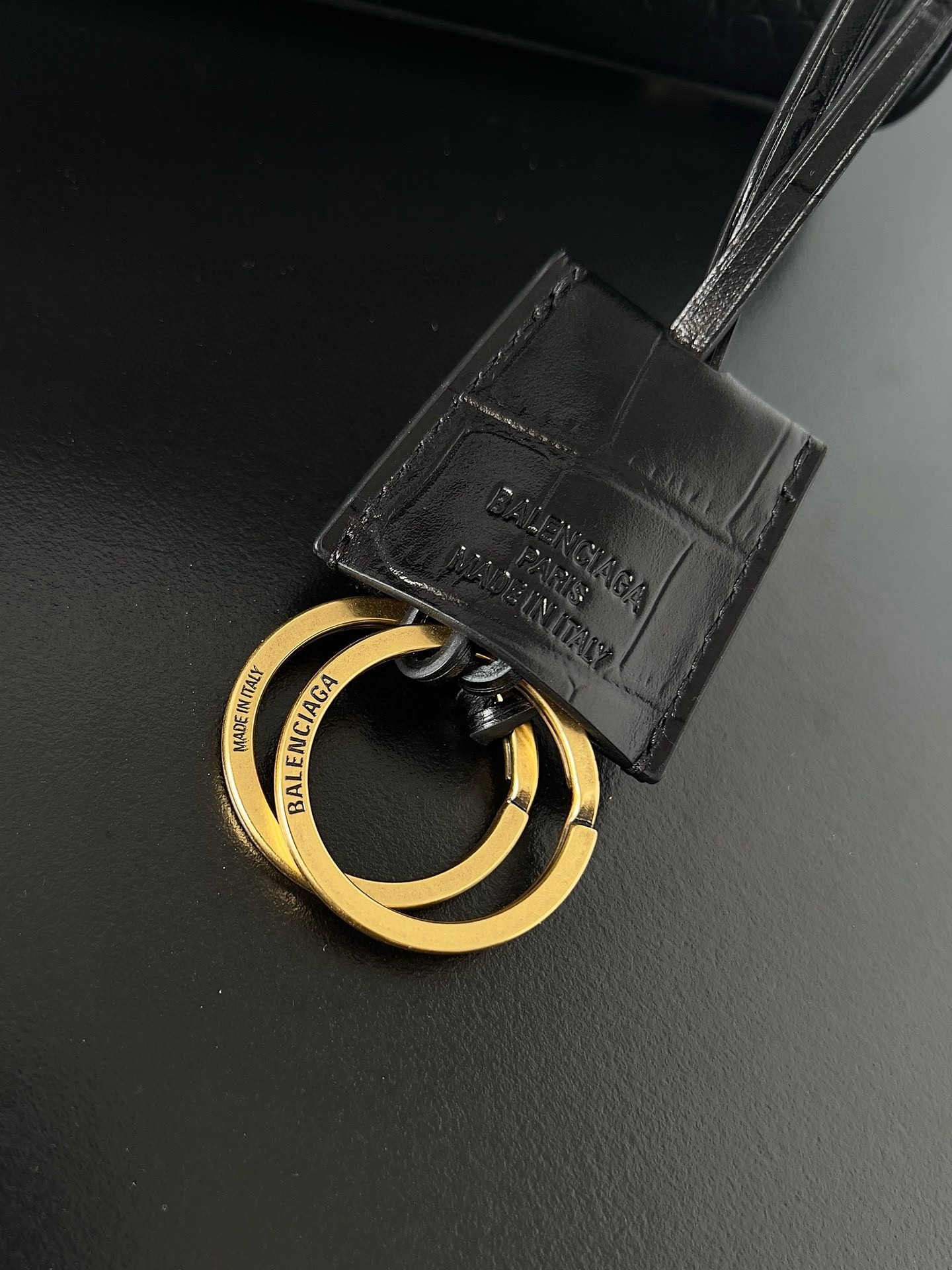 Knockoff Balenciaga Rodeo Mini Bag Black Crocodile Embossed Calfskin