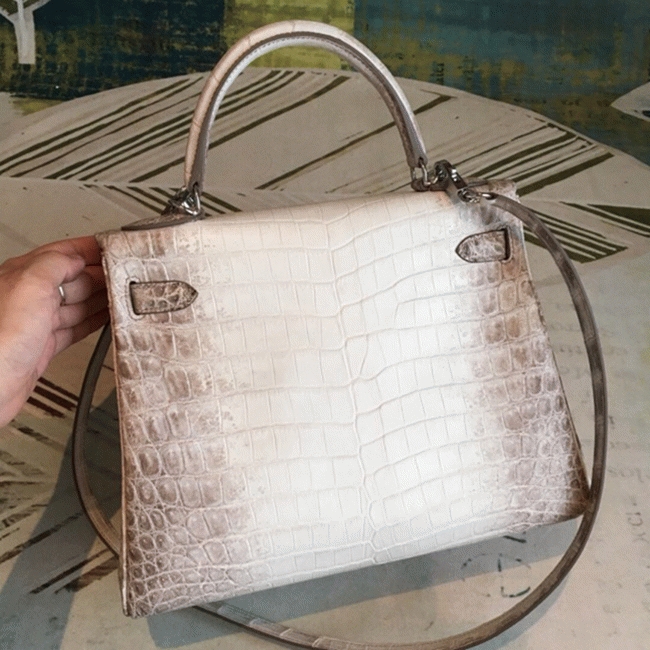 Himalaya Niloticus Crocodile Replica Hermes Kelly 28cm Rare Edition