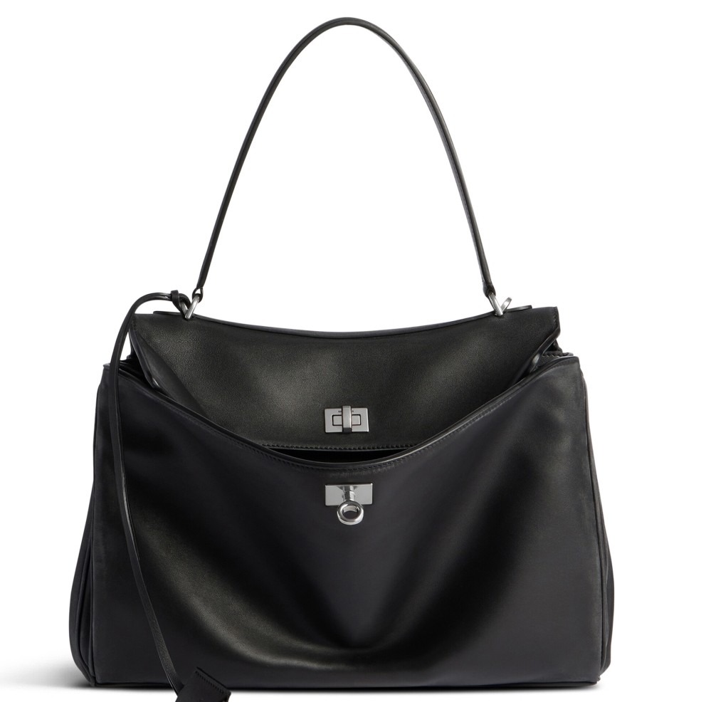 Knockoff Balenciaga Rodeo Medium Bag Noir Calfskin