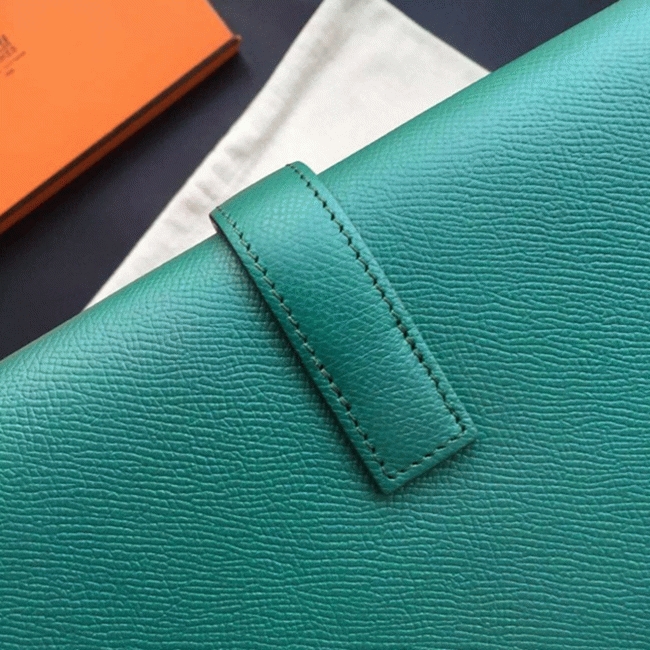 Dark green replica Hermes Jige Elan 29 clutch bag