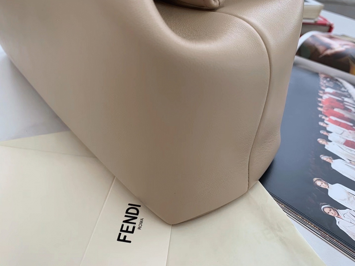 Top Quality Knockoff Fendi First Medium Bag In Beige Nappa Leather
