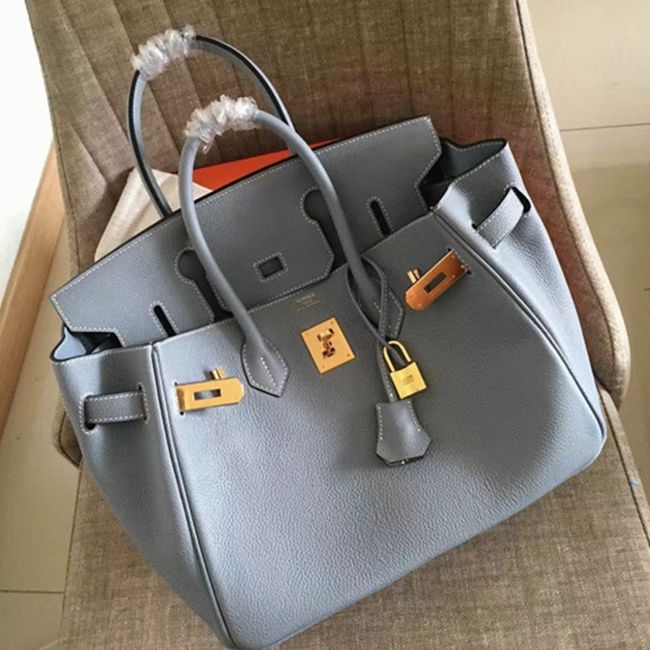 Blue Lin Hermes Birkin 30cm Premium Counterfeit Bag