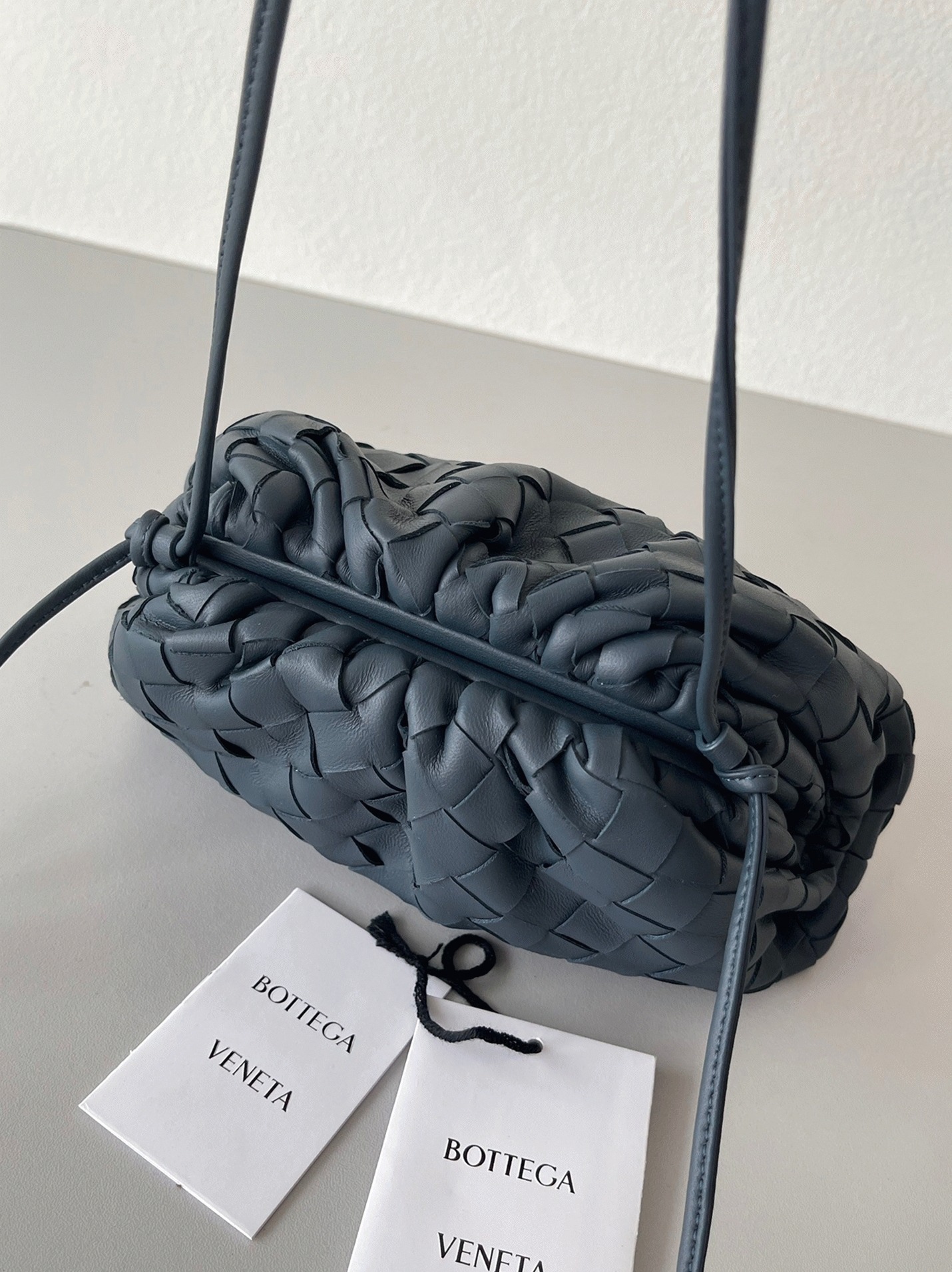 Faux Bottega Veneta Mini Pouch with Strap Space