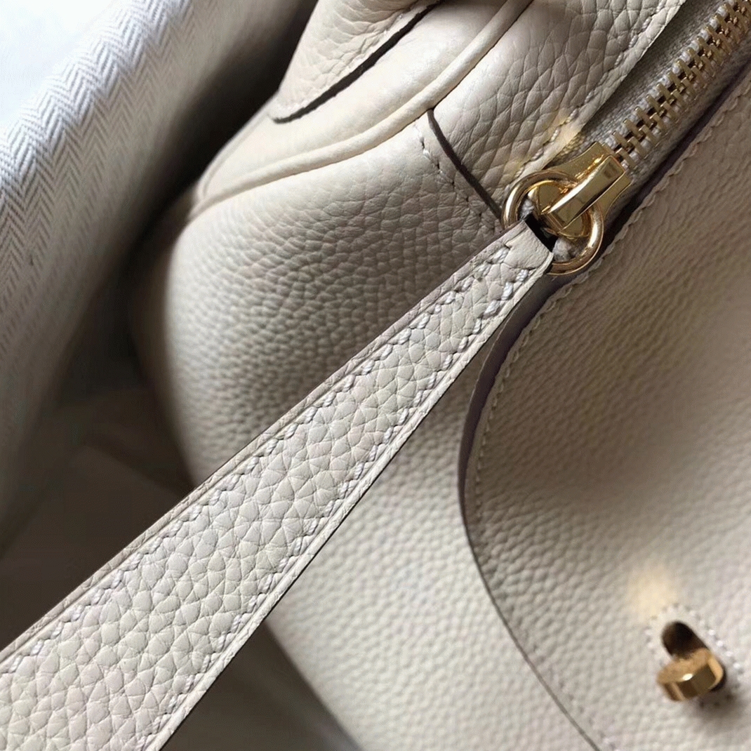 Fake Hermes Lindy 30cm bag in beton color