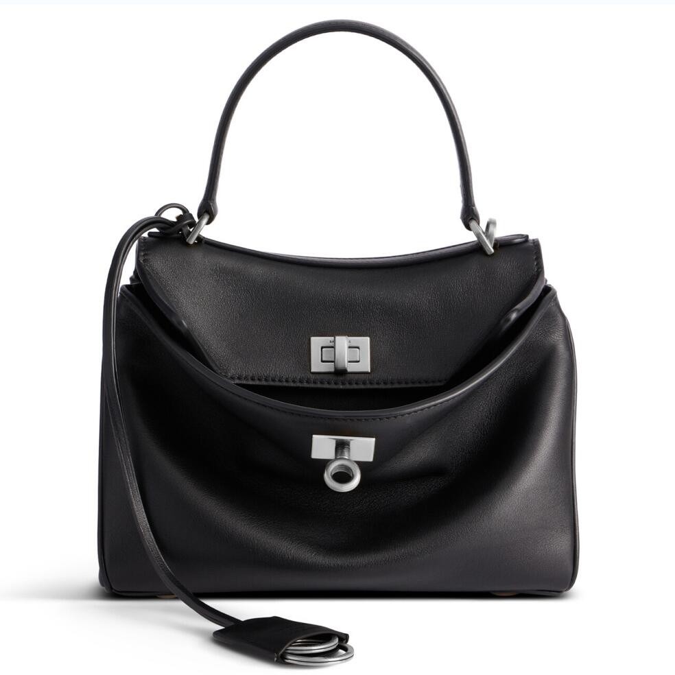 Knockoff Balenciaga Rodeo Mini Bag Noir Calfskin