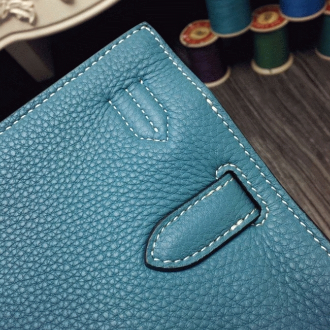 Blue jean knockoff Hermes Jypsiere 31cm handbag