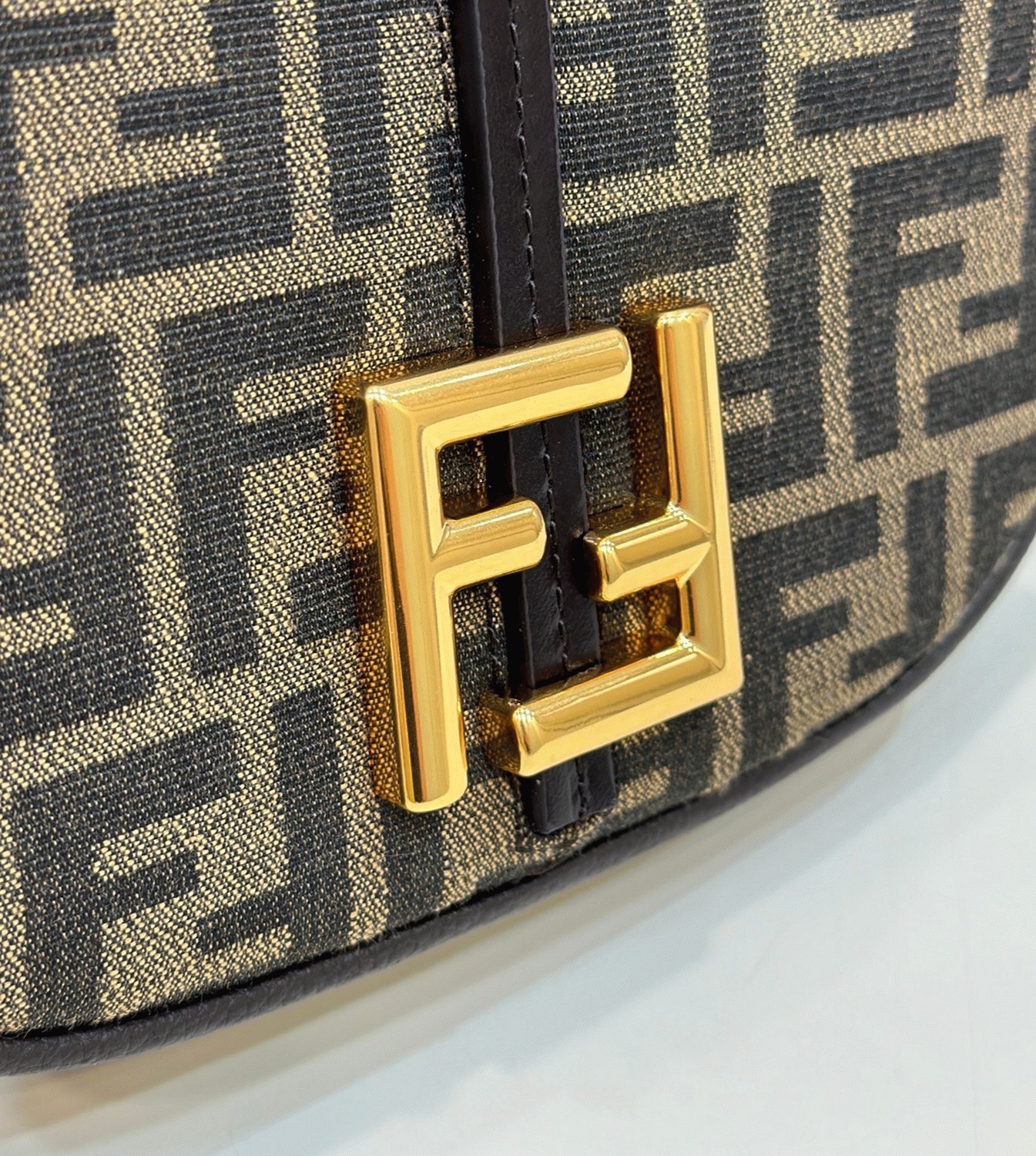 Top Quality Fake Fendi C’mon Small Bag in FF Jacquard Fabric