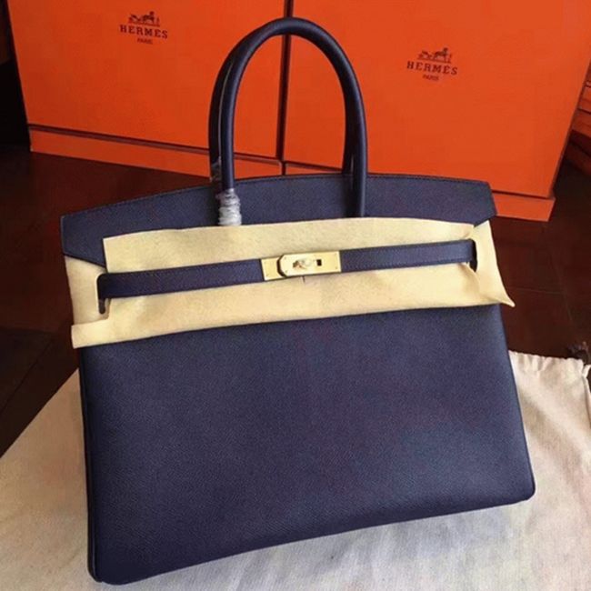 Sapphire Hermes Birkin 30cm Replica Copy Handbag
