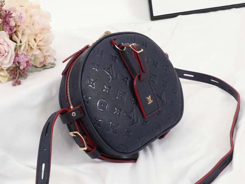 Louis Vuitton Monogram Empreinte Boite Chapeau Souple MM Bag In Navy Blue