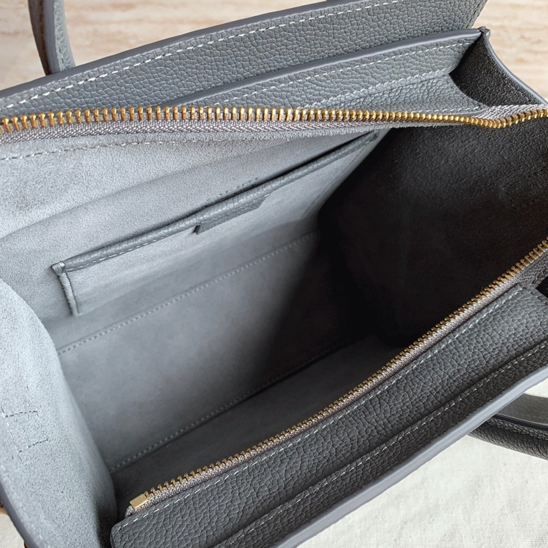 Celine Nano Luggage Tote Bag Faux in Kohl