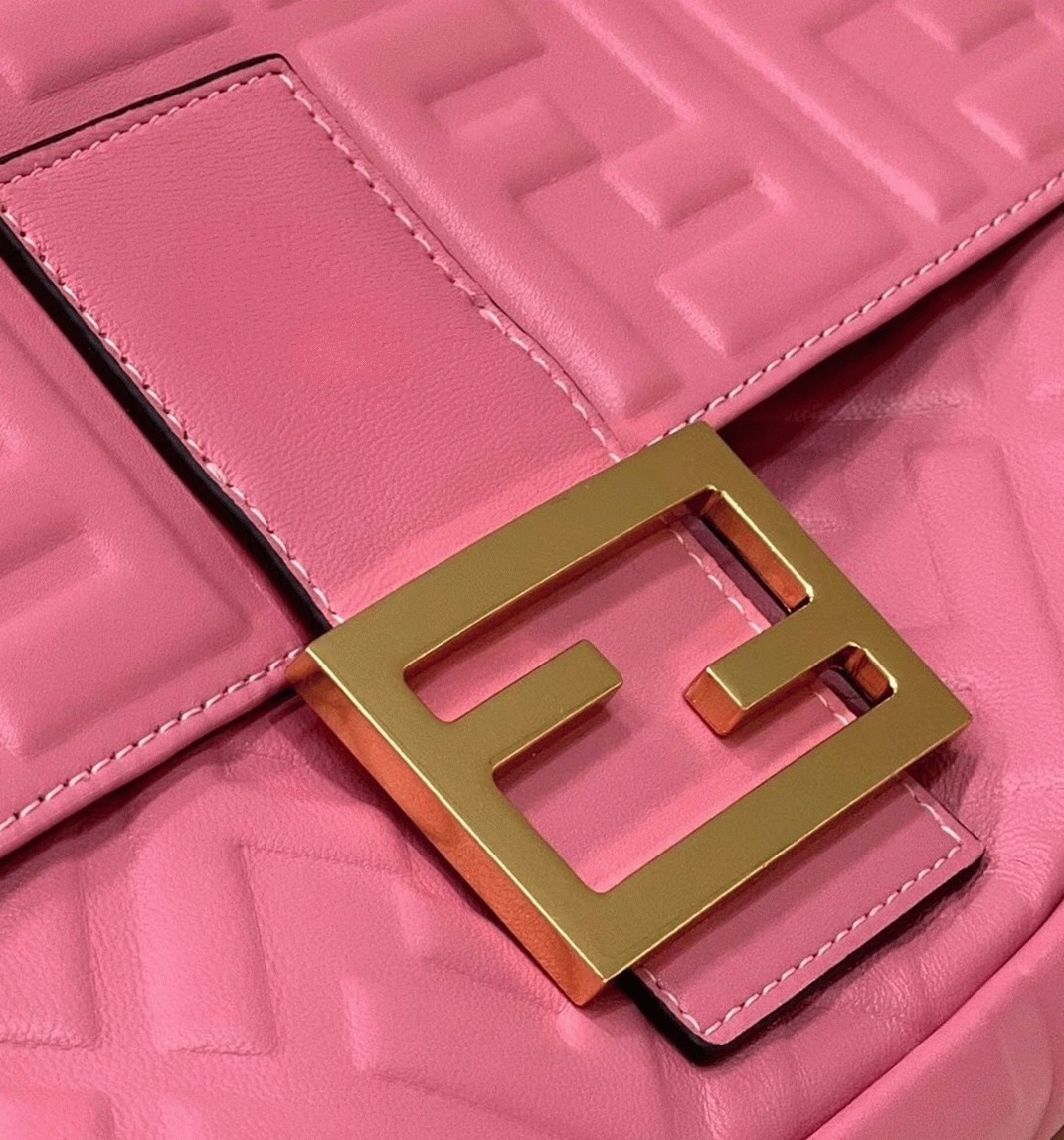 Top Quality Knockoff Fendi Large Baguette Bag In Pink FF
