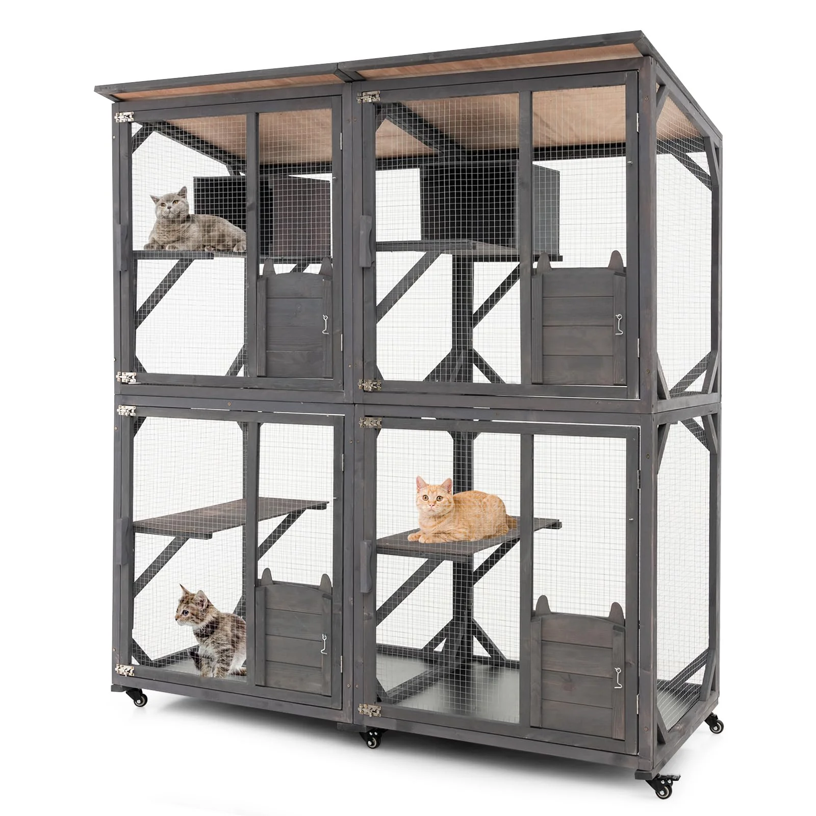 Catio utendørs kattebur, stor