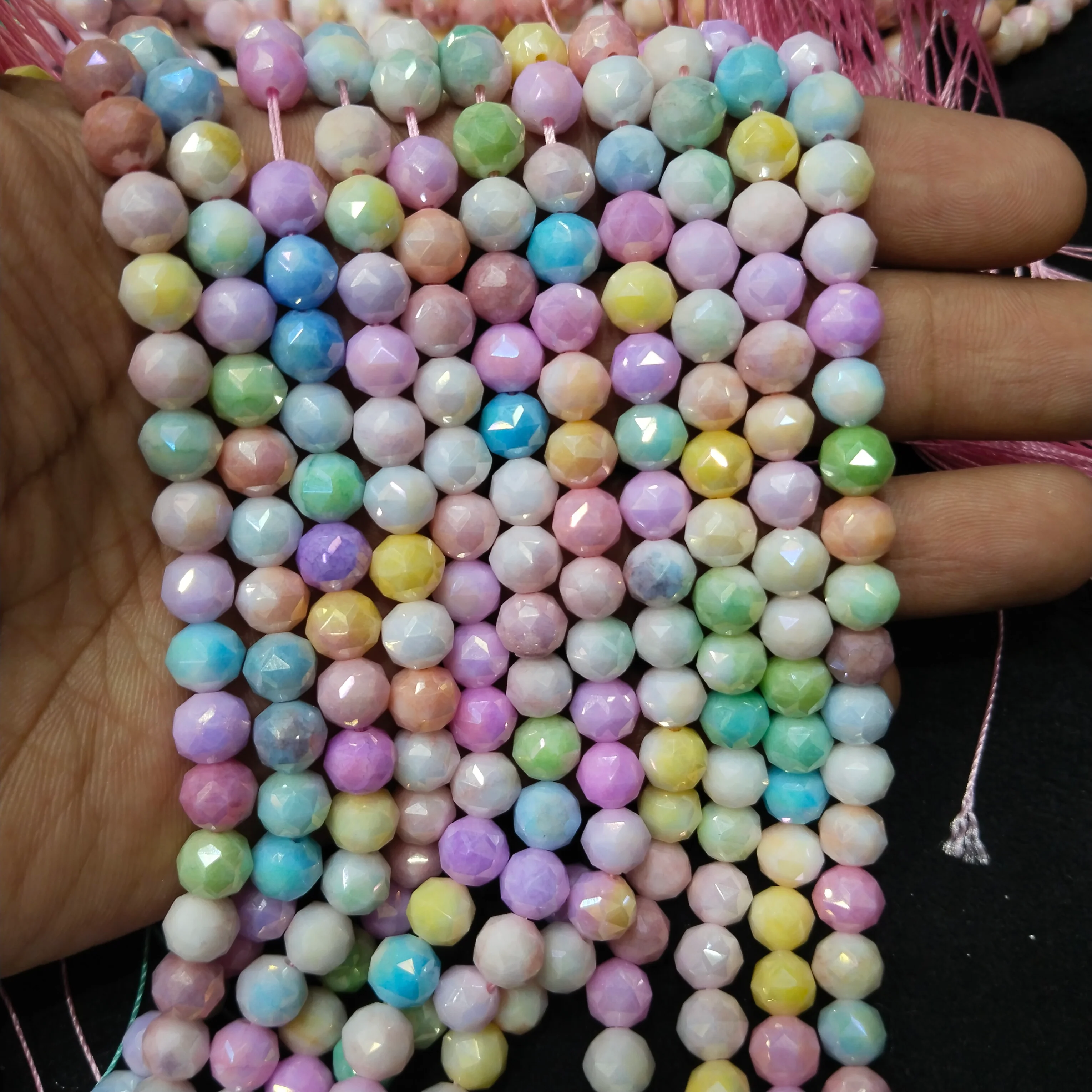Multi color high quality football crystal beads