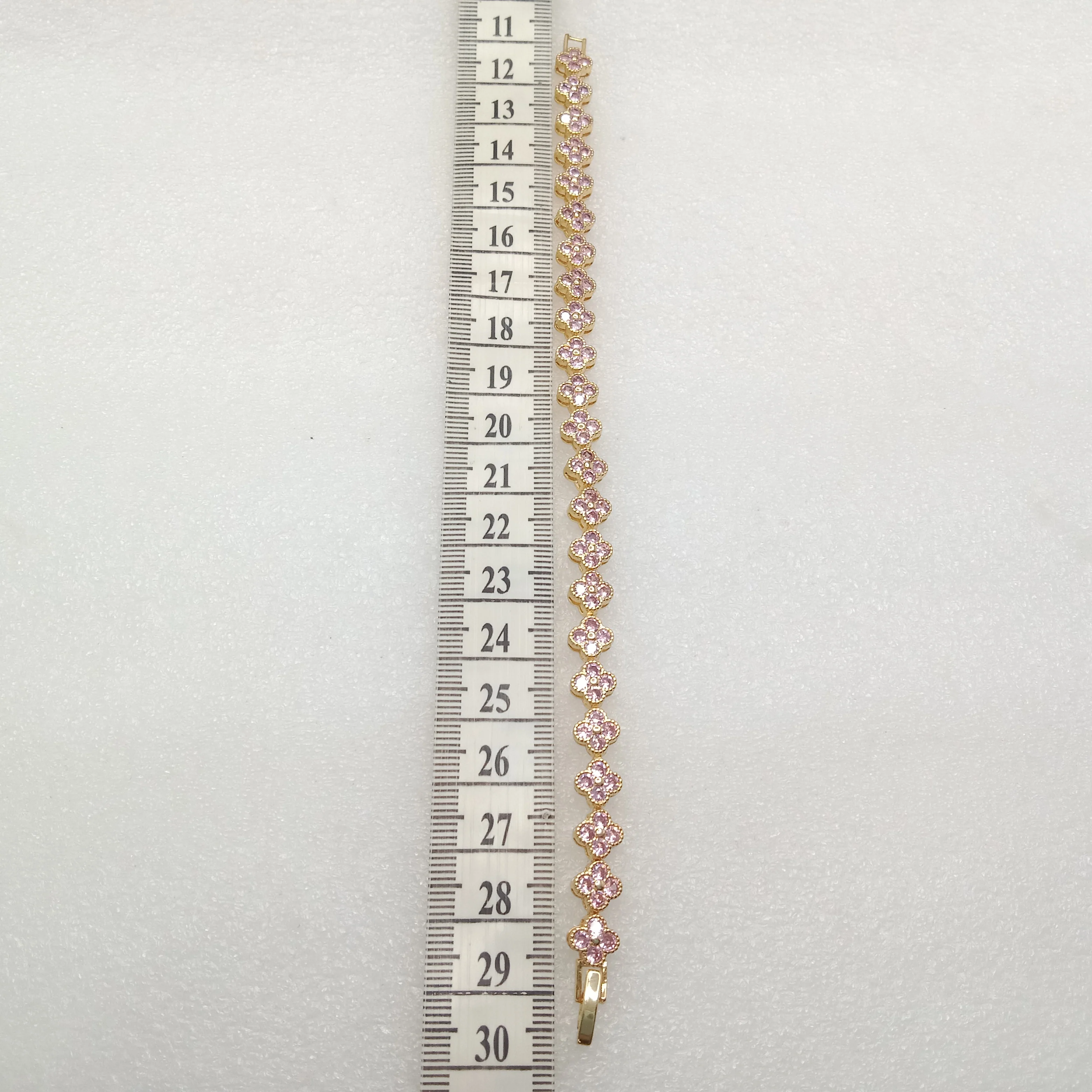 Light pink stone (1pcs) high quality AD bracelet (6 inches)