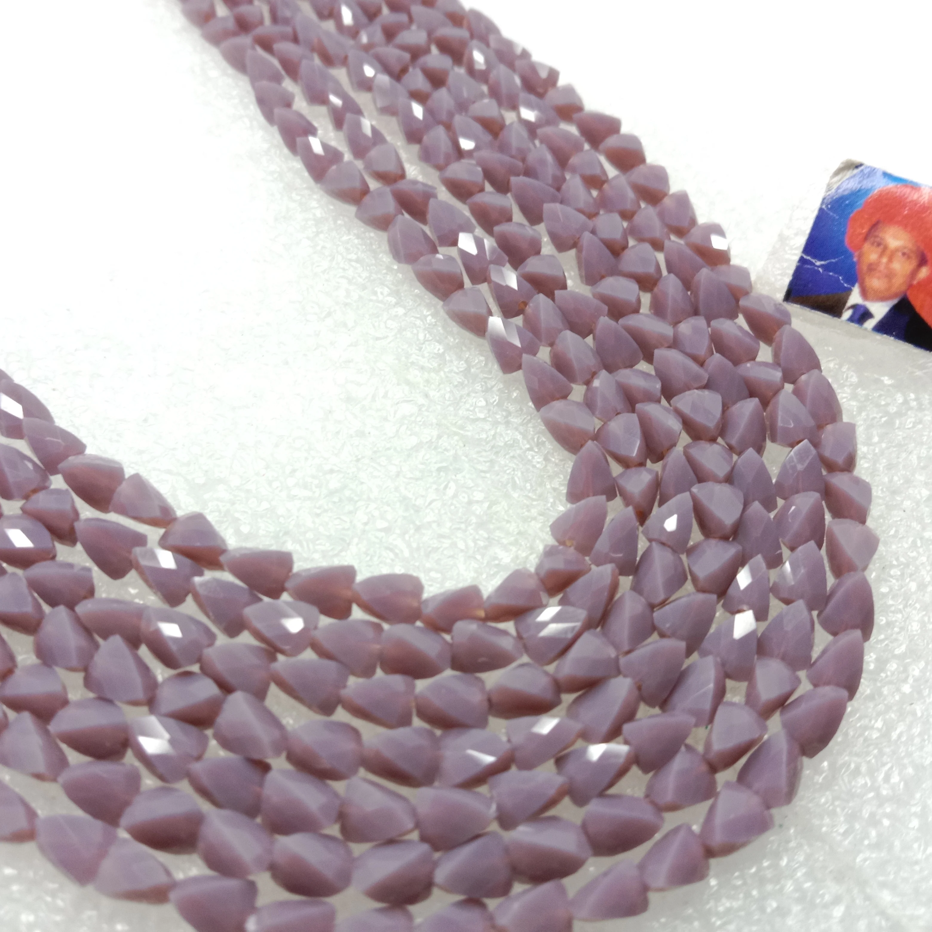 high quality purple xcut crystal beads 6mm 1 string