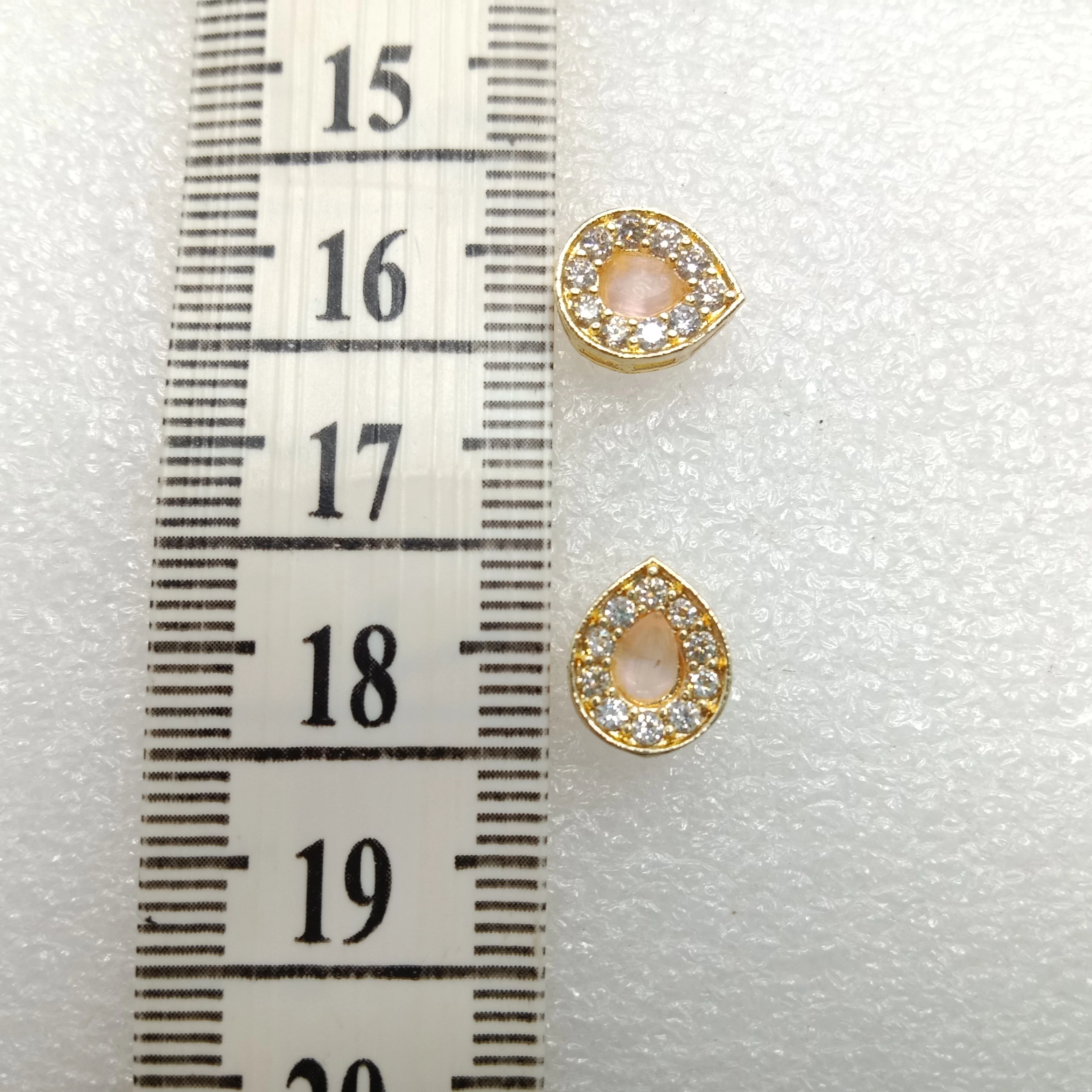Light pink drop shape (10pcs) high quality AD connectors (11mm)(2cm)