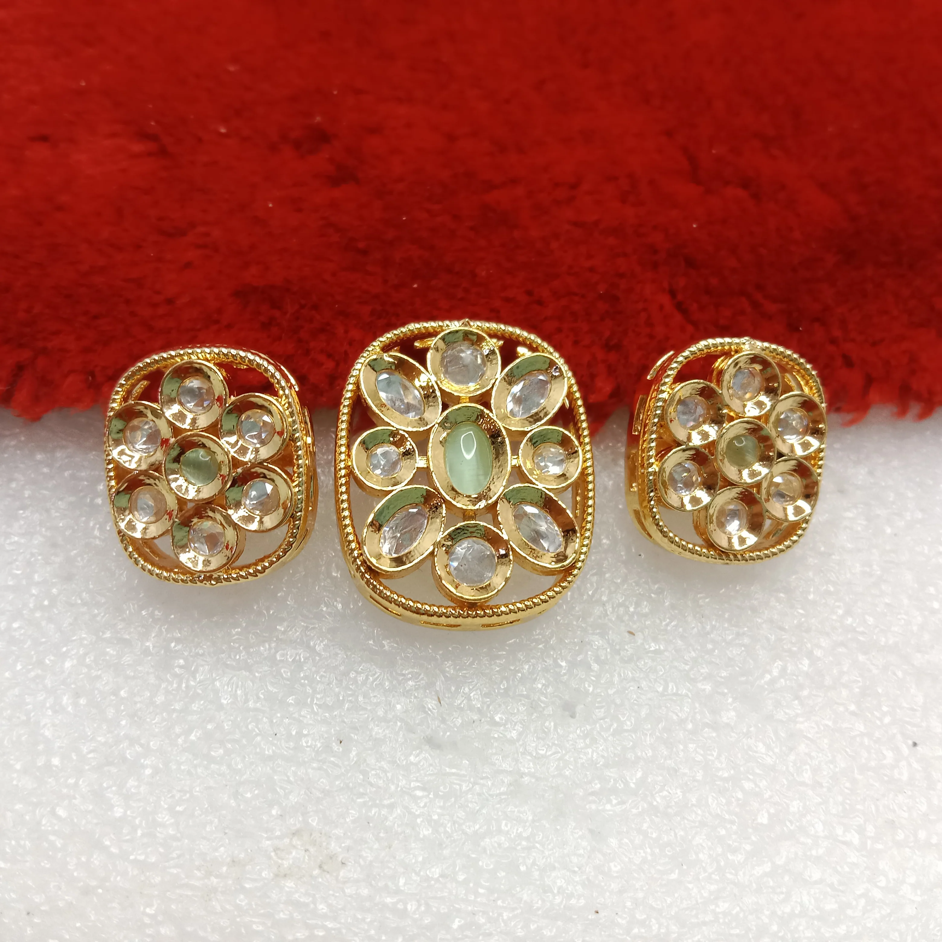 Mint (1set) high quality kundan pendant set  26mm(2cm)