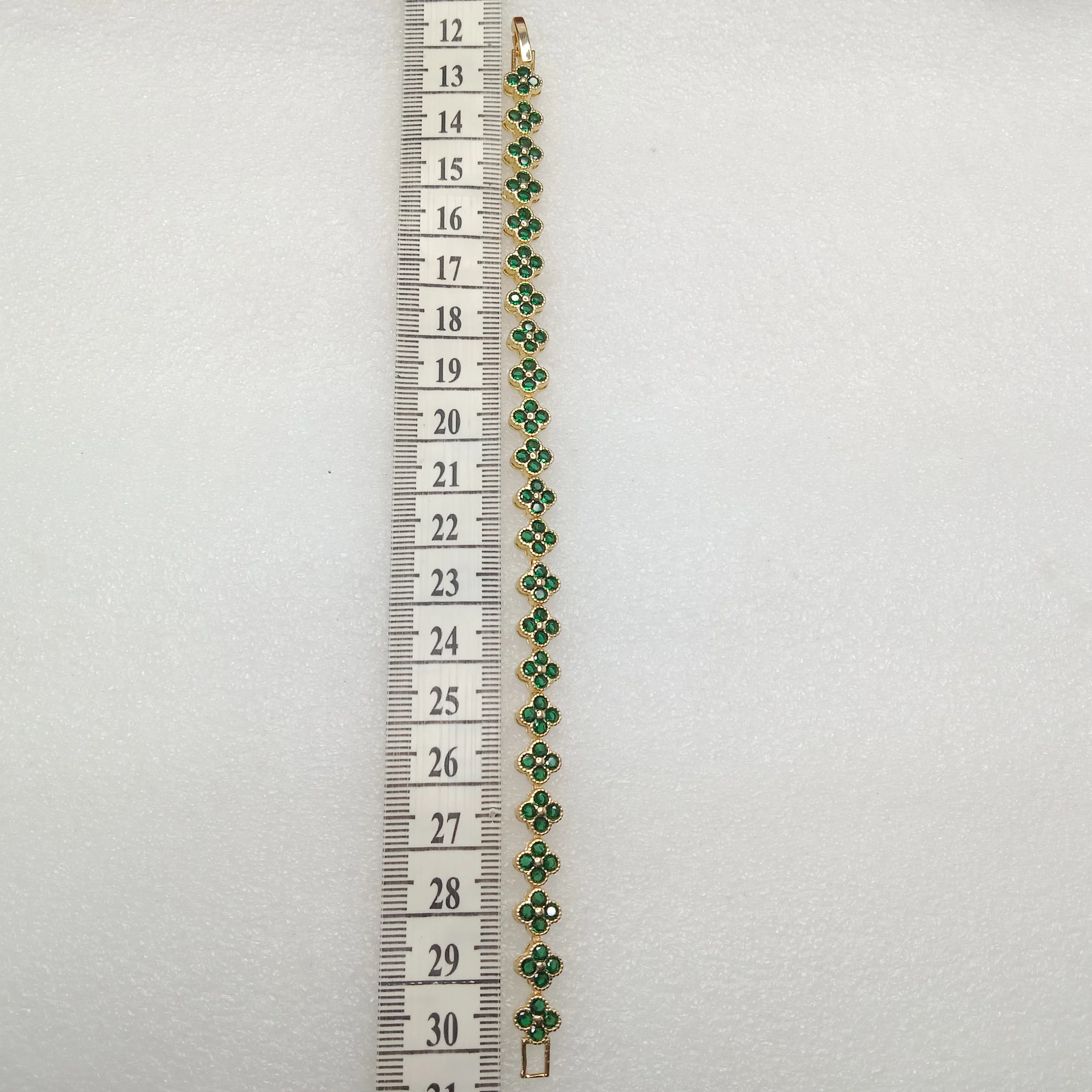 Dark green stone (1pcs) high quality AD bracelet (6 inches)