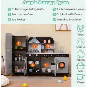 3 in 1 Kitchen Toy Kids Kitchen Playset by Costway