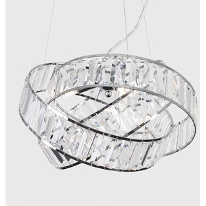 Modern 3 Way Chrome And Clear Acrylic Jewel Ring Pendant Ceiling Light - Silver by ValueLights