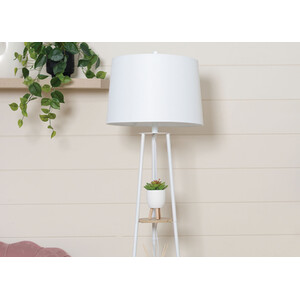 Evie Shelf Floor Lamp - White
