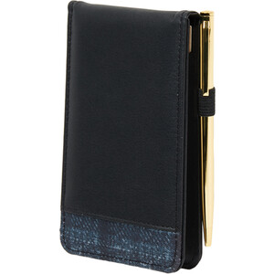 Tartan Notebook and Pen - Black and Grey