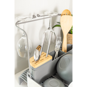 Expandable Dish-Drying Rack with Glassware Attachment - Grey by KitchenAid