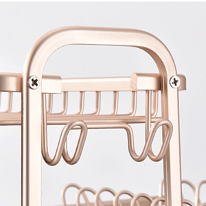 2 Tier Dish Drying Drainer Rack - Rose Gold by Livingandhome