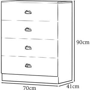 Esher 3 Piece Bedroom Furniture Set - Grey by FWStyle