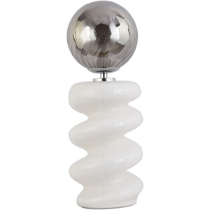 Penny Table Lamp - White and Smoke