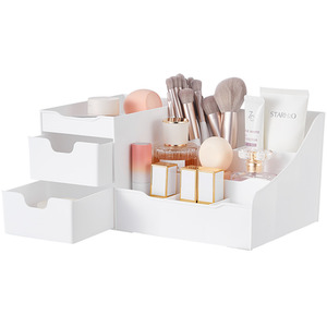 PP Makeup Organiser with Drawers - White by komore
