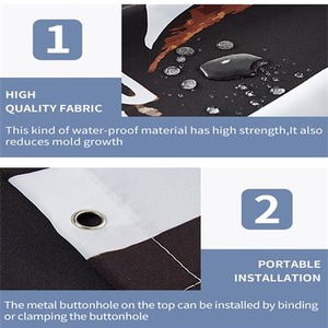 Starfish Printing Shower Curtain